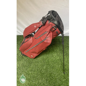 Burgundy TaylorMade Vessel Golf Cart/Carry/Stand Bag 4-Way with Rainhood