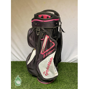 Used TaylorMade Cart Carry Golf Bag 14-way Black/Pink Ships Free
