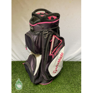Used TaylorMade Cart Carry Golf Bag 14-way Black/Pink Ships Free