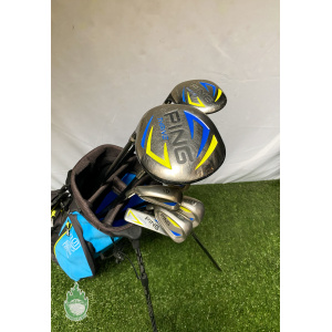 Used LEFT Ping Thrive Junior 60"-64" Tall Youth Golf Club Set & Bag 10 Club Set