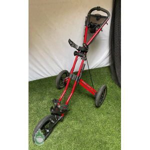 Sun Mountain 3 Wheel Speed Cart V1 Golf Red Push Cart w/ Travel Cover