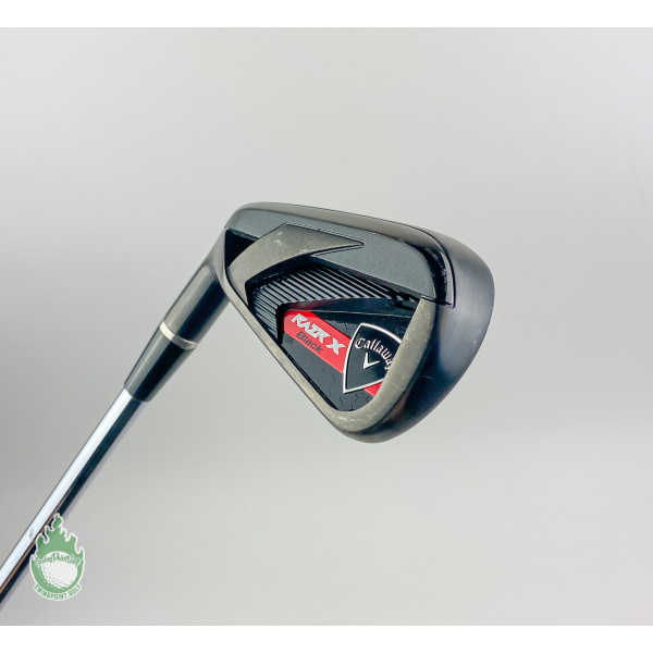 Used Left Handed Callaway RAZR X Black Tour 6 Iron M-10 XP Uniflex Steel Golf