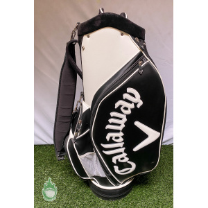 Gently Used Callaway 6-way Cart Carry Golf Staff Bag Black and White