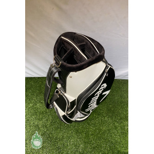 Gently Used Callaway 6-way Cart Carry Golf Staff Bag Black and White