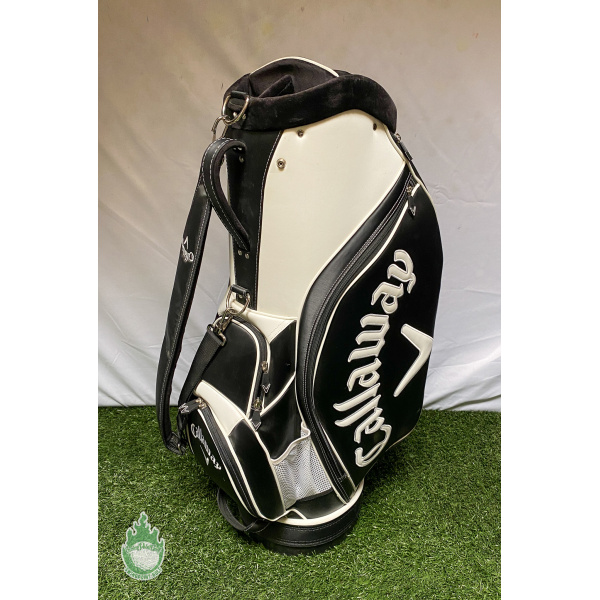 Gently Used Callaway 6-way Cart Carry Golf Staff Bag Black and