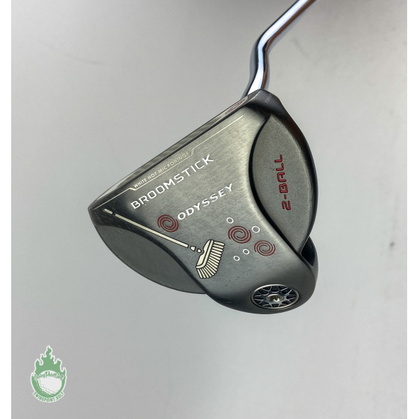Used RH Odyssey White Hot 2-Ball Broomstick 48″ Putter Steel Golf