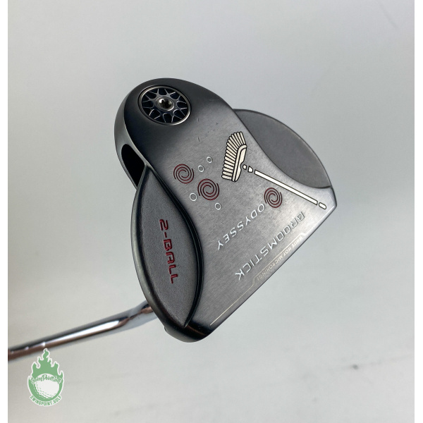 Used RH Odyssey White Hot 2-Ball Broomstick 48″ Putter Steel Golf