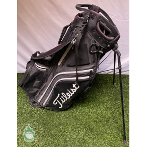 Titleist Golf Cart/Carry Stand Bag Hybrid 14-Way Divided Black W/ Dual Straps