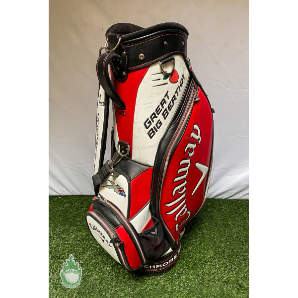 Used Callaway Great Big Bertha XR Chrome Soft Red/White Golf Staff Bag