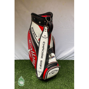 Used Callaway Great Big Bertha XR Chrome Soft Red/White Golf Staff Bag