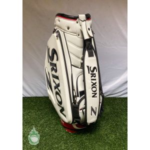 NWOT White/Black Srixon Z Golf Staff Bag w/ Rainhood Embroidered