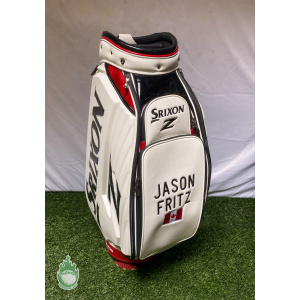 NWOT White/Black Srixon Z Golf Staff Bag w/ Rainhood Embroidered