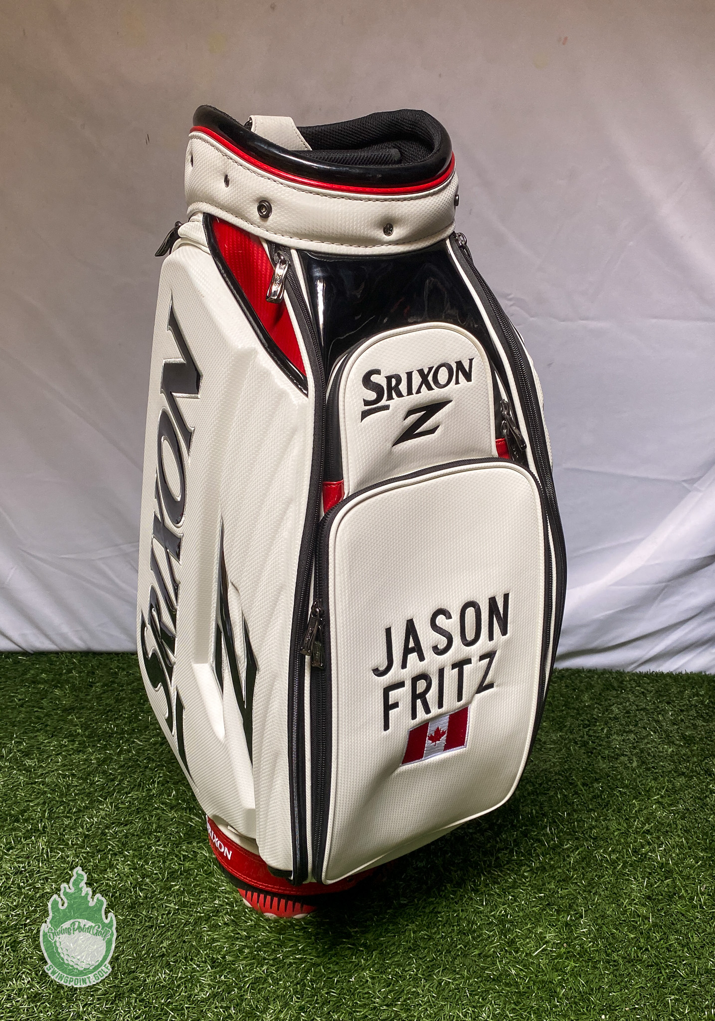 ERWilson ゴルフバッグ 白黒 NWOT White/Black Srixon Z Golf Staff Bag w/ Rainhood