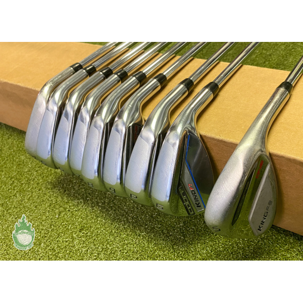 Used Cobra King F7 One Length Irons 4-PW/GW/SW Tour 105g Stiff Steel Golf Set