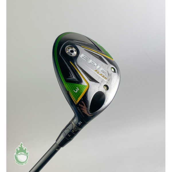 Used Callaway Epic Flash Fairway 3 Wood 15* 6.0 70g Stiff Graphite Golf w/HC