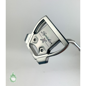 Used TaylorMade Spider X Platinum/White 35" Putter Steel Golf Club w/ Headcover
