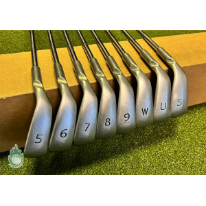 Used RH Ping Red Dot Karsten Irons 5-PW/UW/SW Senior Flex Steel Golf Club Set