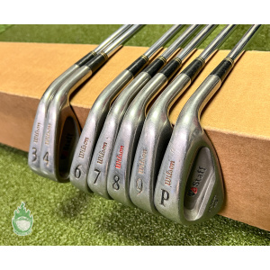 Used RH Wilson Staff Ultra 45 Irons 3,4 6-PW Stiff Flex Steel Golf Club Set