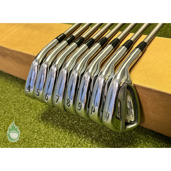 Used Titleist AP2 714 Forged Irons 4-PW/AW SteelFiber Stiff Graphite Golf Set
