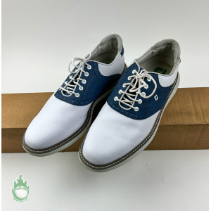 FootJoy Men's Traditions Classic Golf Shoes - White/Navy Style: 57901 Sz 12 M