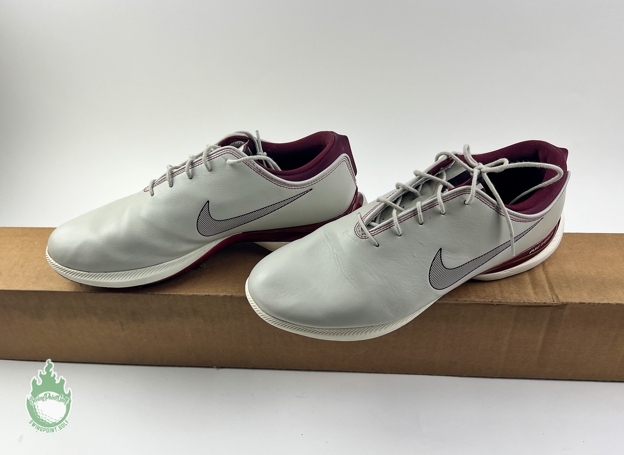 NIKE Air Zoom Victory Tour 2 Bone Red Sail CW8155 002 Golf Shoes Mens Size 8 New SZ 8.5 | Nike Air Zoom Victory Tour 2 Golf Shoes Light Bone  main image 3