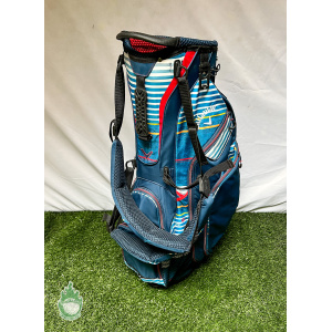 Callaway Big Bertha Hyper Lite 5 Cart Carry Golf Stand Bag - Blue w/ Rainhood