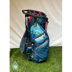 Callaway Big Bertha Hyper Lite 5 Cart Carry Golf Stand Bag - Blue w/ Rainhood