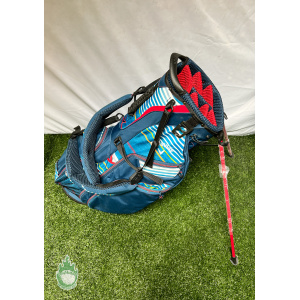Callaway Big Bertha Hyper Lite 5 Cart Carry Golf Stand Bag - Blue w/ Rainhood