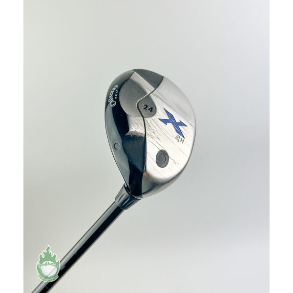 Used Right Handed Callaway Golf X 4H Hybrid 24* 80g Stiff Flex Graphite Golf