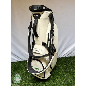 Used Vessel Carry Stand Golf Bag White w/ Dual Straps Embroidered Front Panel