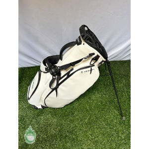 Used Vessel Carry Stand Golf Bag White w/ Dual Straps Embroidered Front Panel