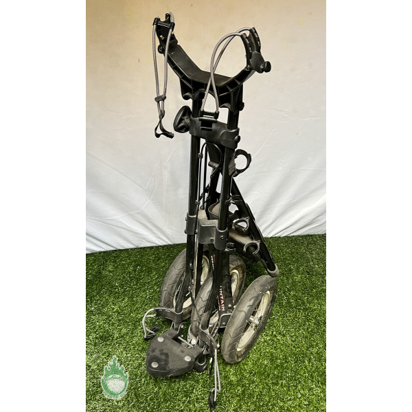 Used Sun Mountain 3 Wheel Speed Cart Golf Black Push Cart Ships Free