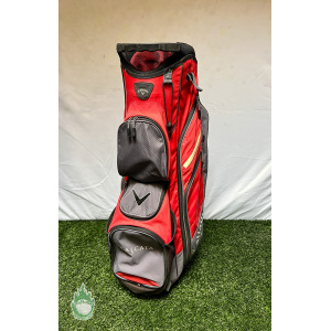 Used Callaway CHEV ORG 14 Way Golf Cart Carry Bag Red/Grey