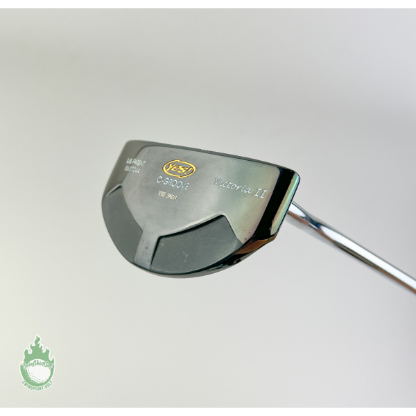 Used Yes C-Groove Victoria II 35" Putter Steel Golf Club Yellow Winn Grip