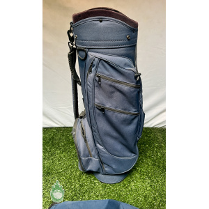 Used Jones Sports Co. Golf Cart/Carry Bag 5-Way Blue w/ Rainhood 8 Pockets