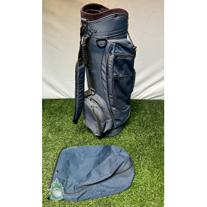 Used Jones Sports Co. Golf Cart/Carry Bag 5-Way Blue w/ Rainhood 8 Pockets