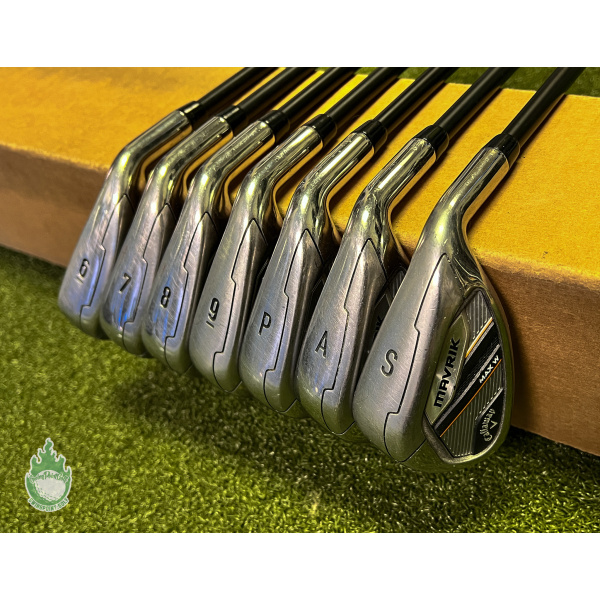 Used Callaway Mavrik Max W Irons 6-PW/AW/SW Helium 50g Ladies Graphite Golf Set