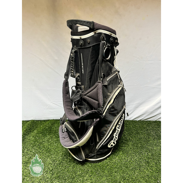 Used TaylorMade Pure Lite 3.0 Carry Stand Golf Bag 5-Way Black Las Vegas Logo