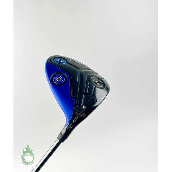 Used Cobra KING F7+ Blue Driver 9*-12* Elements Chrome 6F4 Stiff Graphite Golf