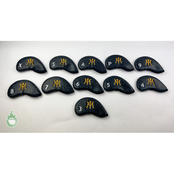 Miura Golf Iron Headcover Set Black Honeycomb Limited Edition Magnetic