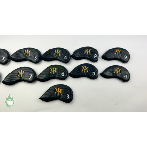 Miura Golf Iron Headcover Set Black Honeycomb Limited Edition Magnetic