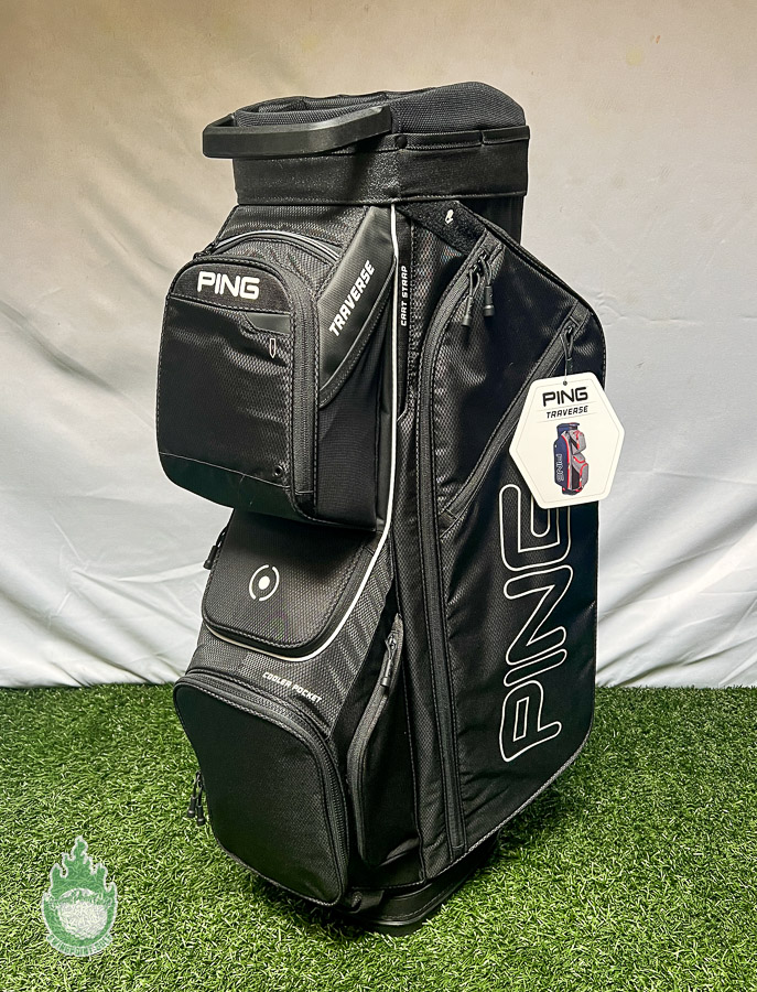 PING Frontier Cart Golf Bag Black and Butterscotch w/ Rain online Hood