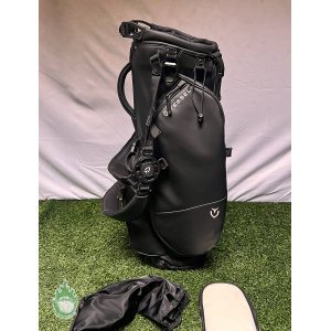 Used Black Vessel Golf Cart/Carry/Stand Bag 6/Way Extra Belly Panel Embroidered