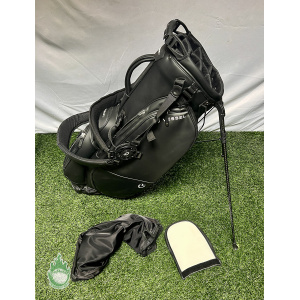 Used Black Vessel Golf Cart/Carry/Stand Bag 6/Way Extra Belly Panel Embroidered