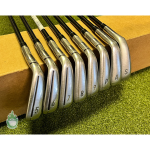 Used RH TaylorMade M6 Irons 5-PW/AW/SW ATMOS 5 Senior Graphite Golf Club Set