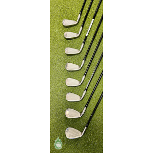 Used RH TaylorMade M6 Irons 5-PW/AW/SW ATMOS 5 Senior Graphite Golf Club Set