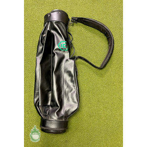 Used Jones Sports Co. Black Vinyl Sunday Golf Bag 3-Way Divider IC Logo