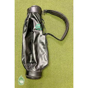 Used Jones Sports Co. Black Vinyl Sunday Golf Bag 3-Way Divider IC Logo