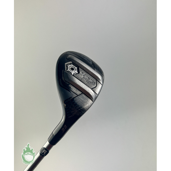 Used Cobra KING F8 Black 4 Hybrid 22* Rogue Pro 75g Regular Graphite Golf Club