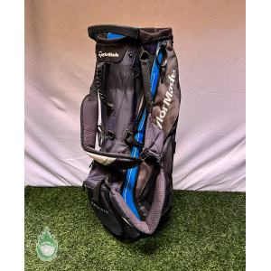 Used TaylorMade Cart Carry Stand Golf Bag 5-Way Blue/Gray/Black Cascata Rental